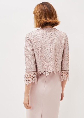 Phase Eight Mariposa Lace Occasion Jackets Rose Australia | BS1746905